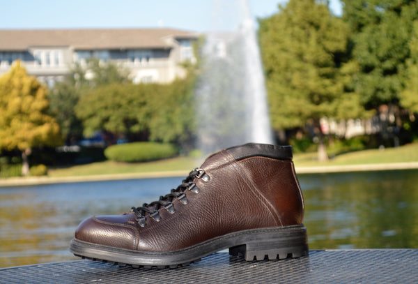 Men shoe boots leather Italian handmade lavico burgundy